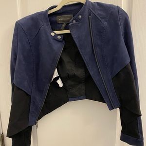 BCBG Maxazria navy blue and black jacket